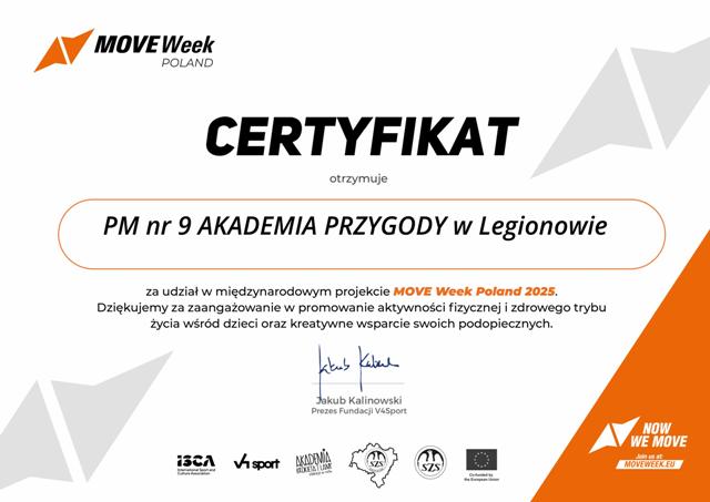Więcej o: Międzynarodowy Projekt "MOVE Week Poland 2025"