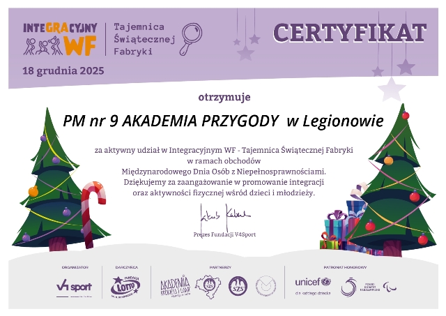 Więcej o: Integracyjny WF - "Tajemnica Świątecznej Fabryki"