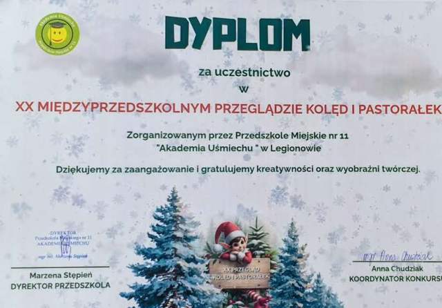 Więcej o: XX Międzyprzedszkolny Przegląd Kolęd i Pastorałek