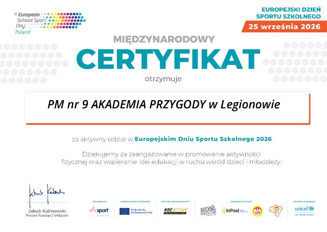 Więcej o: Europejski Dzień Sportu Szkolnego
